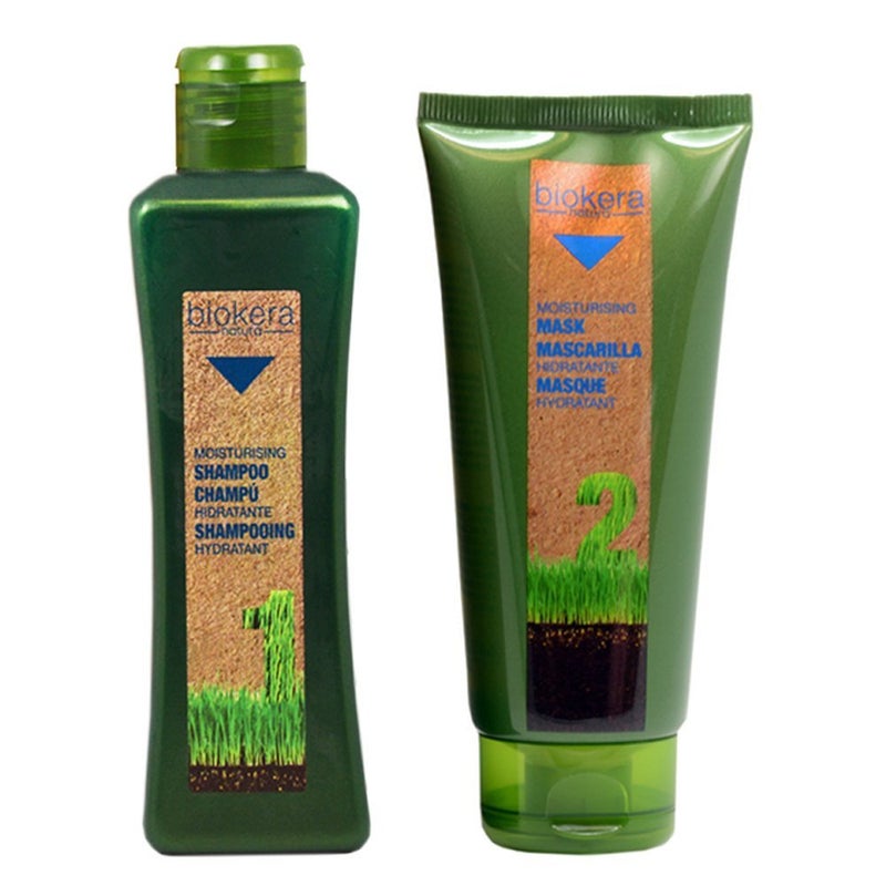 Salerm Biokera Natura Moisturizing Shampoo 108oz  Mask 71oz Combo by Salerm